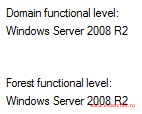 Текущий функциональный уровень домена и леса