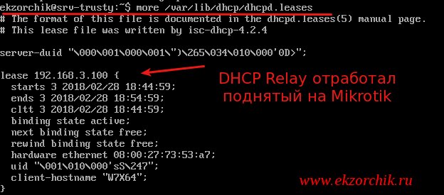 Dhcp Relay isc-dhcp-server