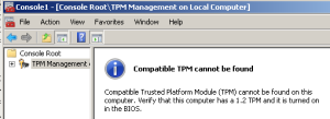 Нет модуль TPM в системе не обнаружен