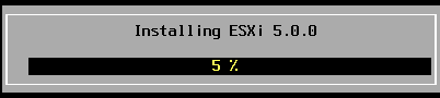 Установка ESXi 5.0 началась, ожидаем.