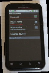 Включаем Bluetooth на Motorola Defy 
