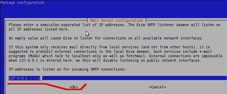IP-адреса, с которых следует ожидать входящие соединения SMTP