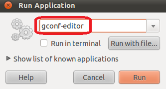 Запускаем “gconf-editor” для тонкой настройки системы