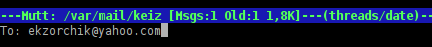 Написание почтового сообщения в консольной клиенте - mutt.