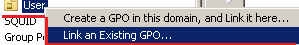 Прилинкуем созданную групповую политику на организационное подразделение User