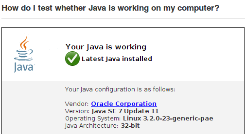 Java работает на Вашем компьютере.