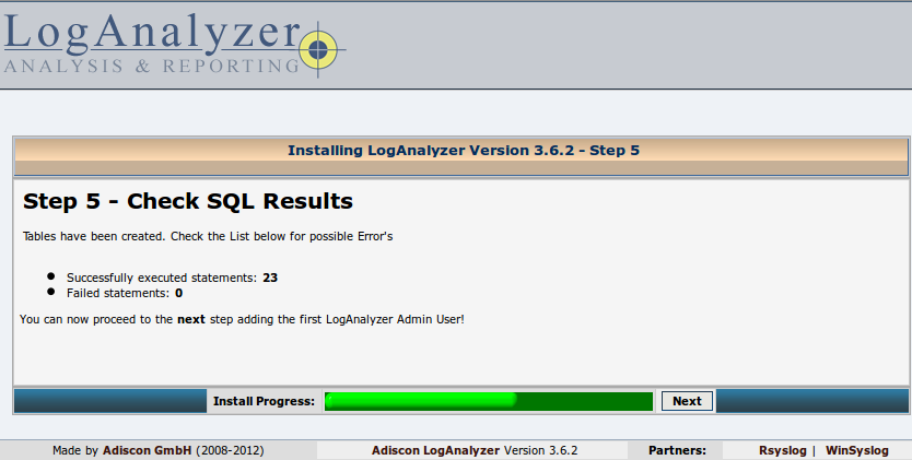 Проверяются SQL запросы к LogAnalyzer