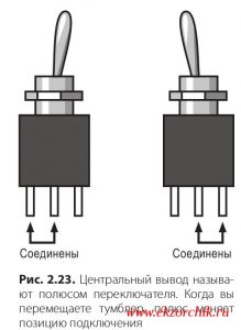 Схема подключения тумблера