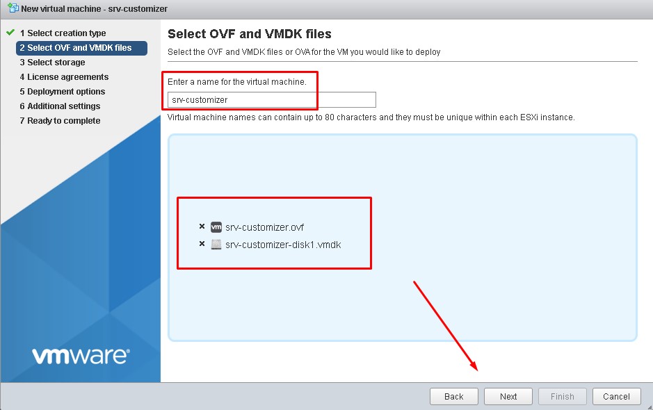 Через ESXi 6.7.0 выбираю что развернуть VM через OVF файл