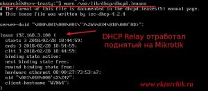 Dhcp Relay isc-dhcp-server