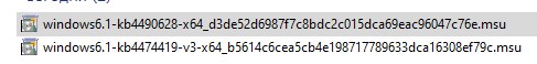 Скачиваю следующие пакеты обновлений KB для Windows Server 2008 R2 Ent x64