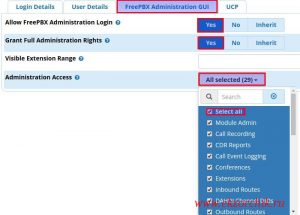 Настройка полный прав для доменного пользователя во FreePBX