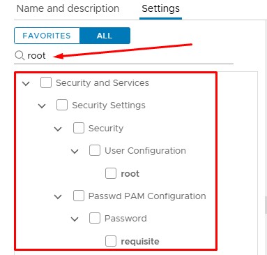 Получается путь: "Security and Services" - "Security Settings" - "Security" - "User Configuration" - "root"