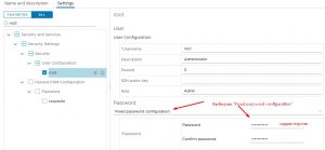 Задаю пароль на учетную запись root в Host Profiles.