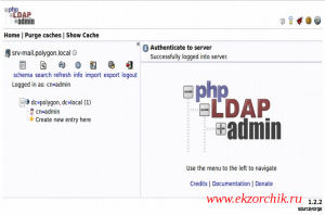 Успешная авторизация в OpenLDAP сервере через PHP Ldap Admin