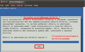 На этапе установке ПО, kerberos не настраиваем.