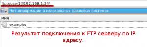 Результат успешного подключения к FTP.