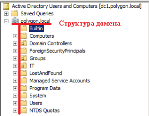 Структура домена polygon.local