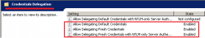 Включаем опцию: Credentials Delegation