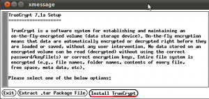 Инсталляция пакета Truecrypt