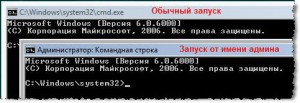 Так выглядит меню от имени кого запустили командную строку