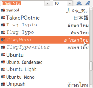 В LibreOffice не установлен шрифт: Times New Roman