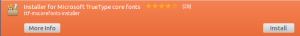 Устанавливаем пакет: ttf-mscorefonts-installer